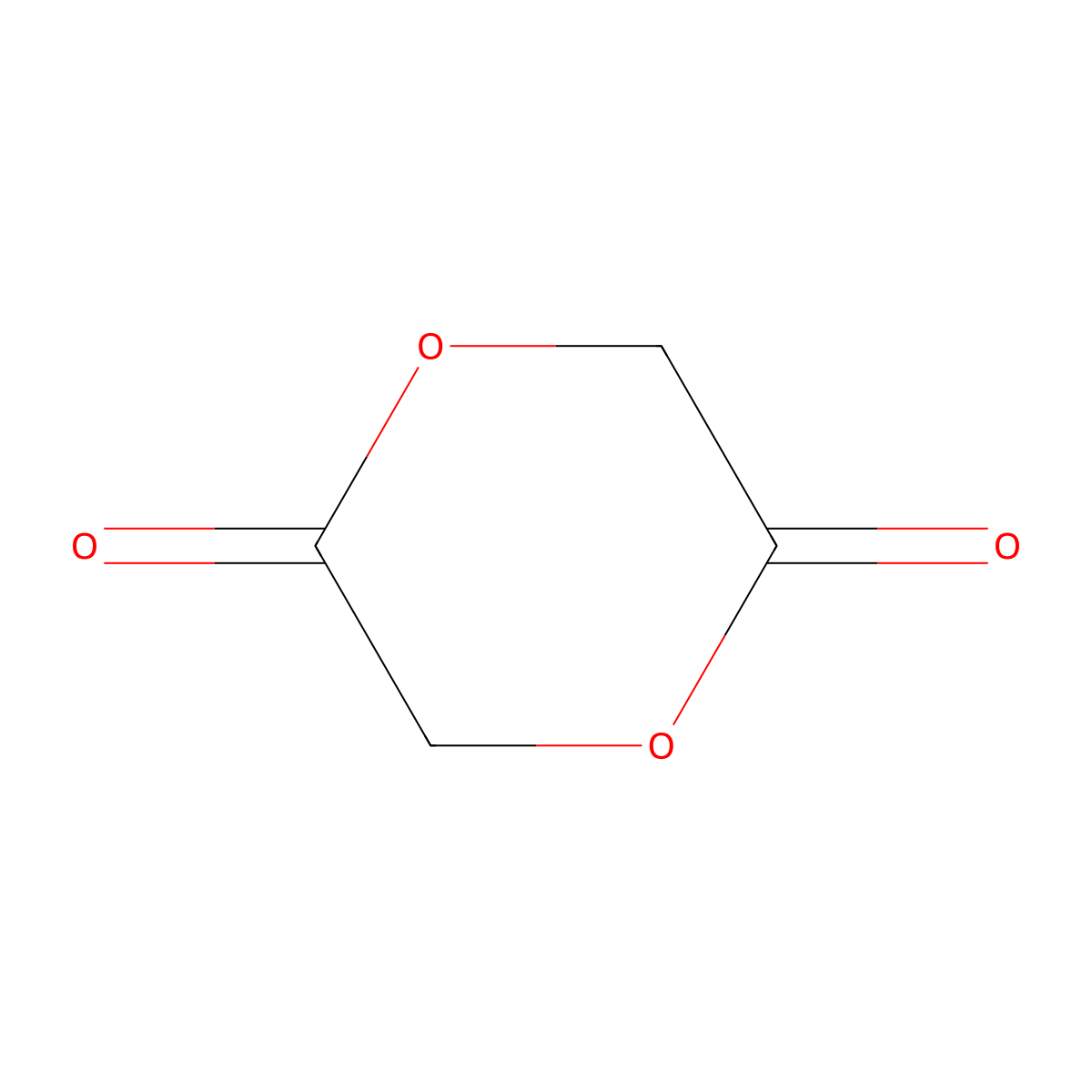 Glycolide molecular structure, CAS 502-97-6