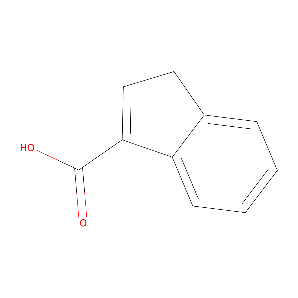 1H-indene-3-carboxylic acid molecular structure, CAS 5020-21-3