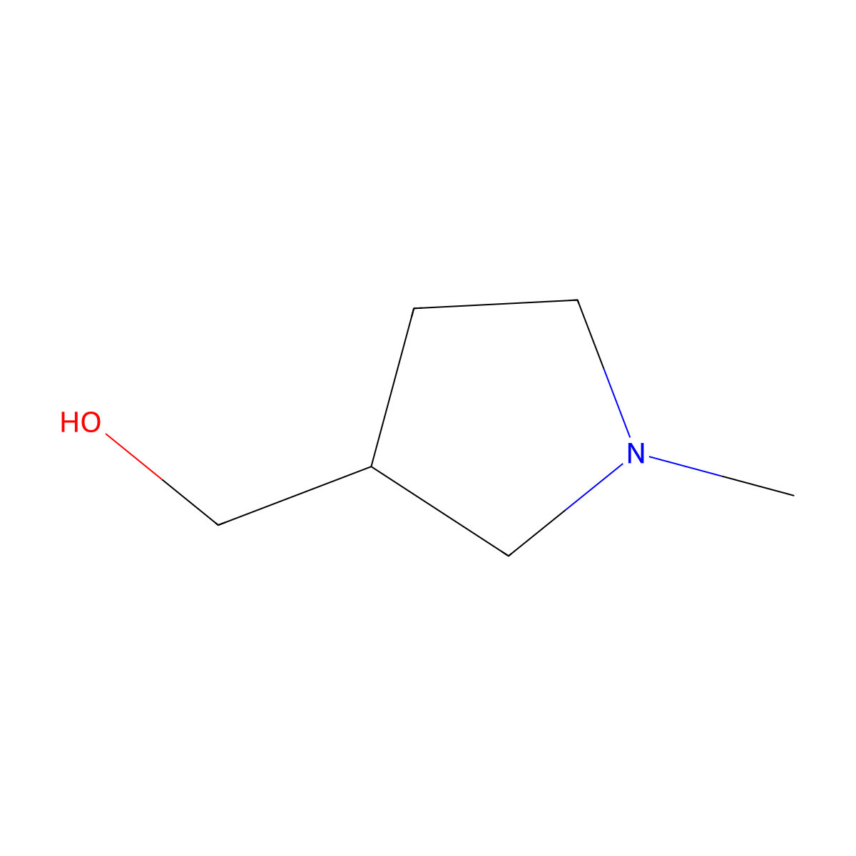 (1-Methylpyrrolidin-3-yl)methanol molecular structure, CAS 5021-33-0