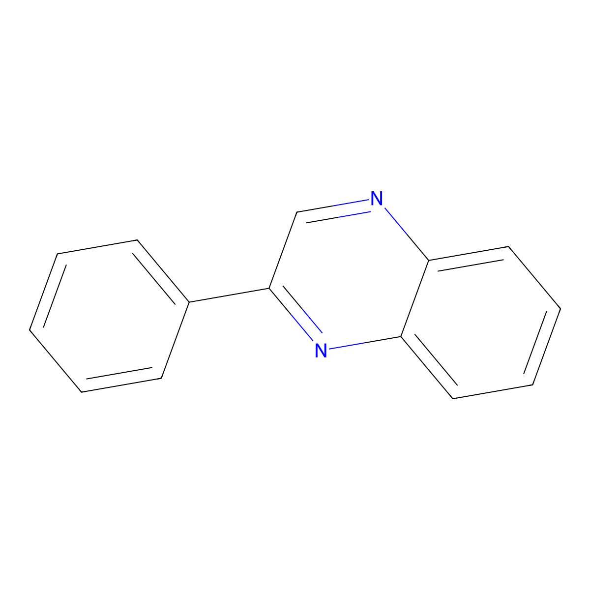 2-Phenylquinoxaline molecular structure, CAS 5021-43-2