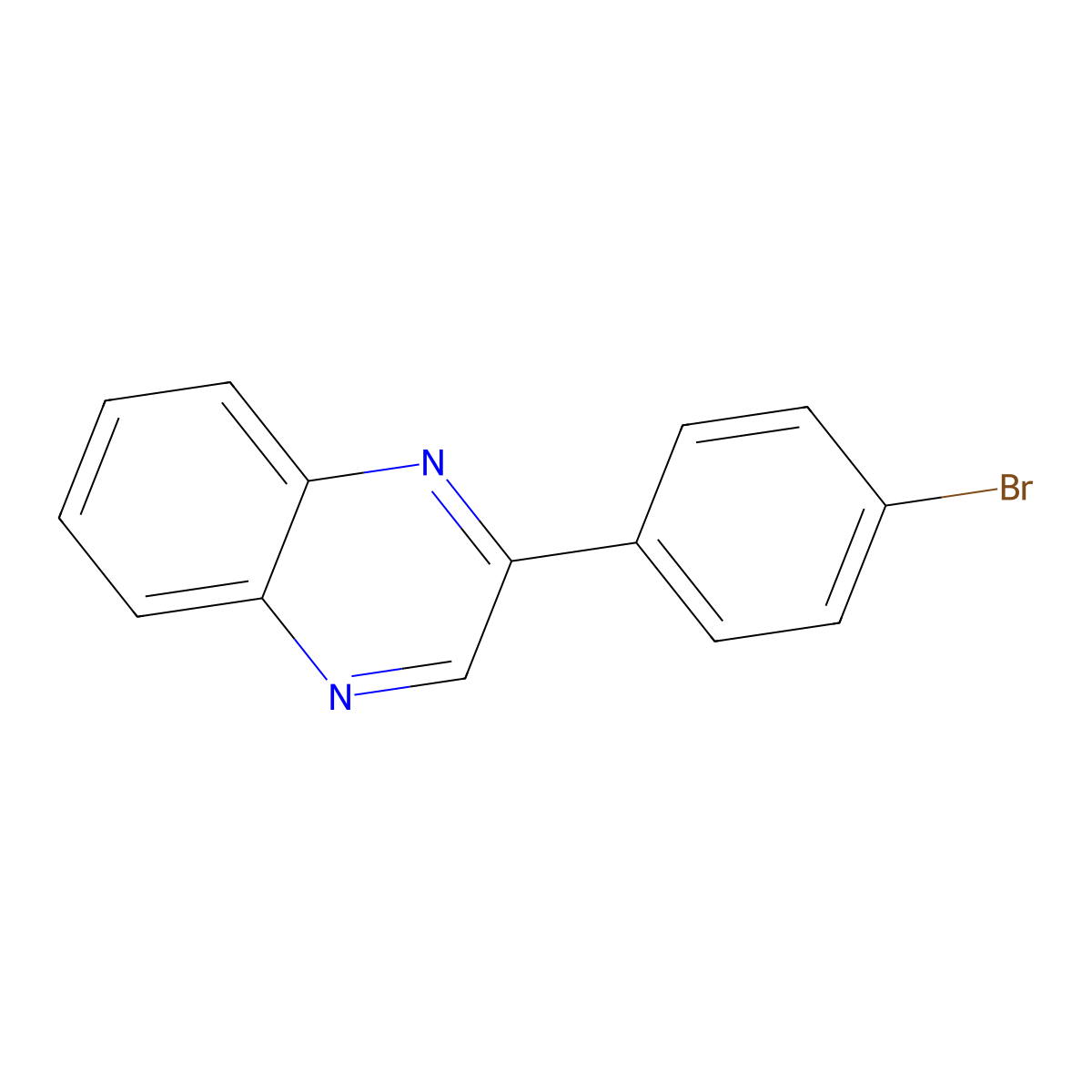 2-(4-Bromophenyl)quinoxaline molecular structure, CAS 5021-45-4
