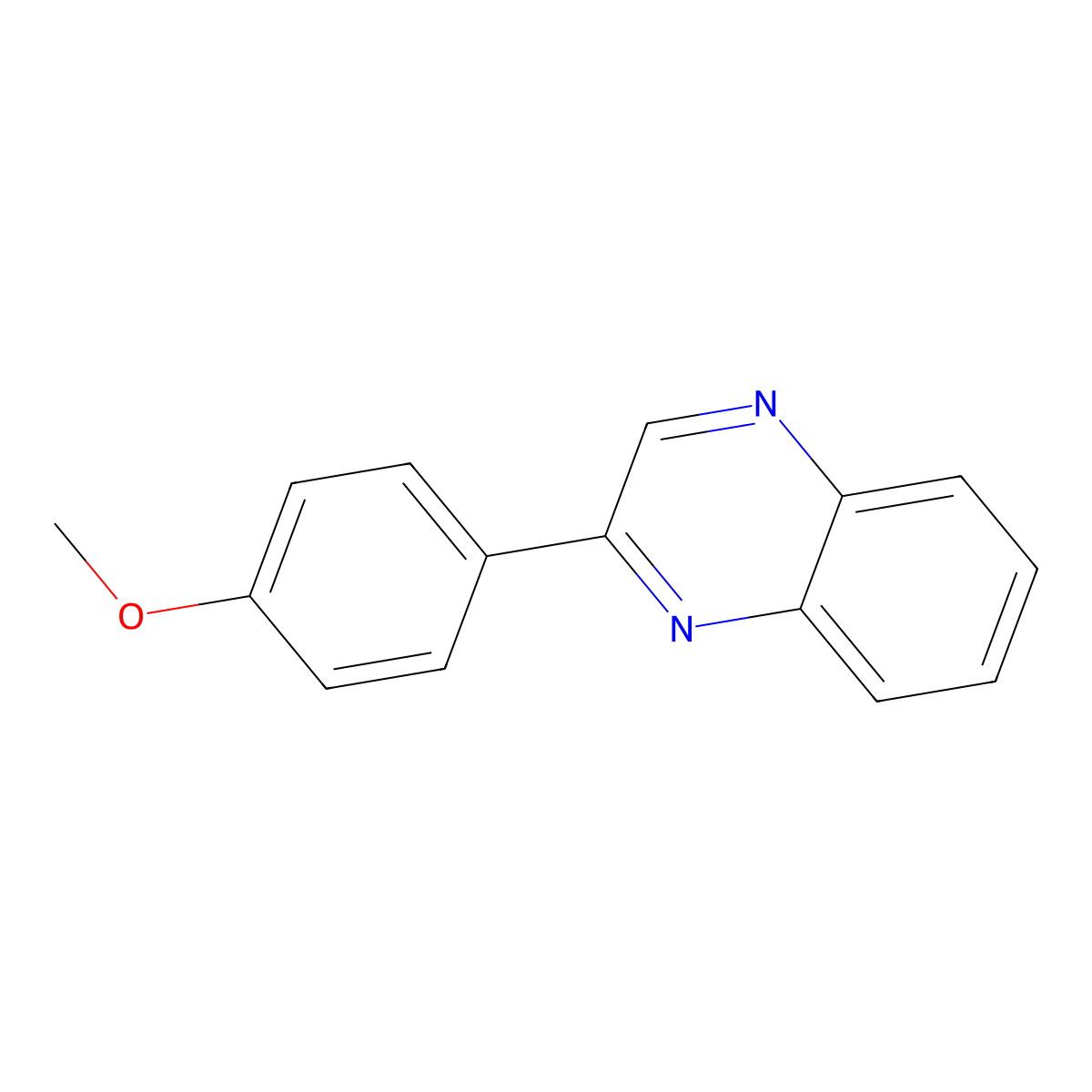 Quinoxaline, 2-(p-methoxyphenyl)- molecular structure, CAS 5021-46-5