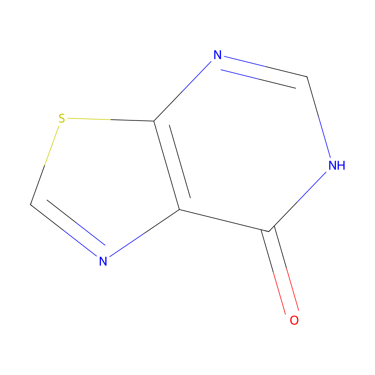 4H,7H-[1,3]thiazolo[5,4-d]pyrimidin-7-one molecular structure, CAS 5021-50-1