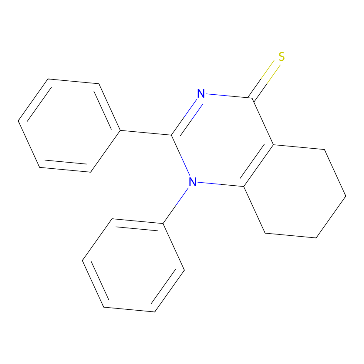 1,2-diphenyl-5,6,7,8-tetrahydroquinazoline-4(1H)-thione molecular structure, CAS 5021-54-5