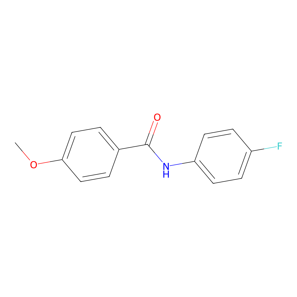 N-(4-fluorophenyl)-4-methoxybenzamide molecular structure, CAS 5021-60-3