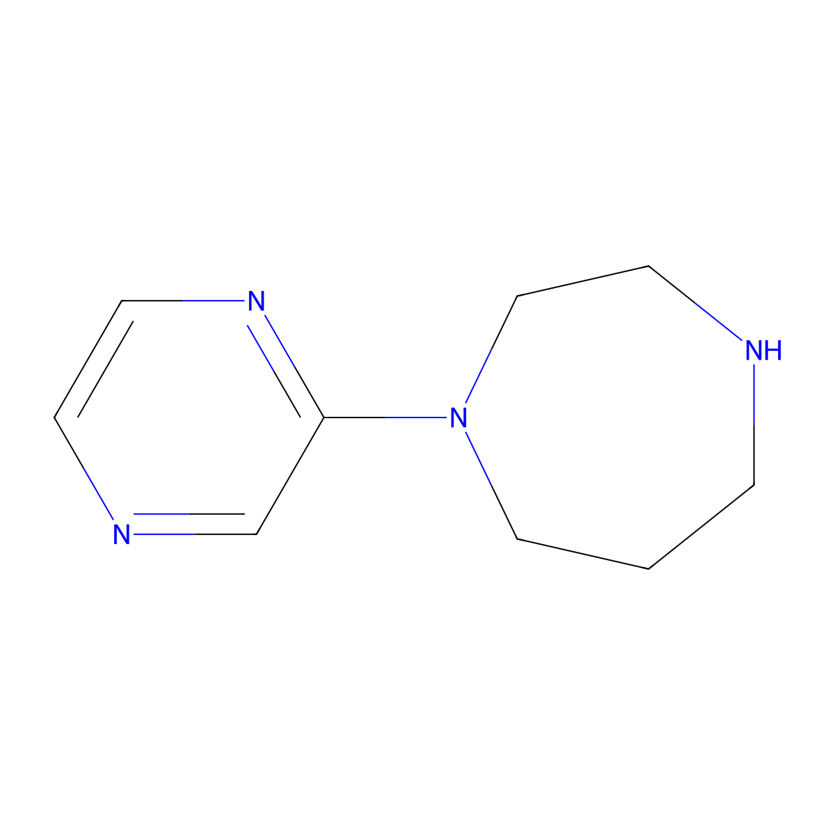 1-Pyrazin-2-yl-1,4-diazepane molecular structure, CAS 502133-53-1