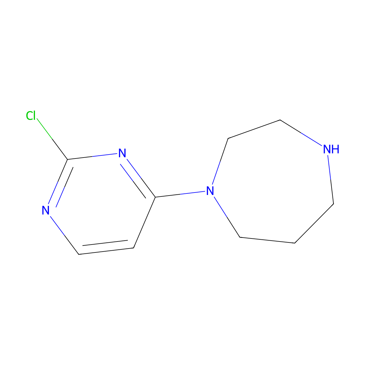 1-(2-Chloropyrimidin-4-yl)-1,4-diazepane molecular structure, CAS 502133-58-6