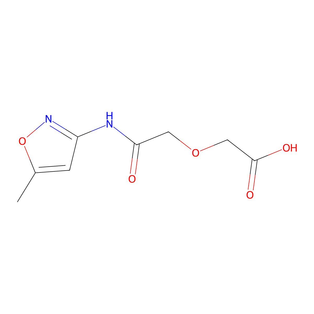2-{[N-(5-methylisoxazol-3-yl)carbamoyl]methoxy}acetic acid molecular structure, CAS 502136-53-0