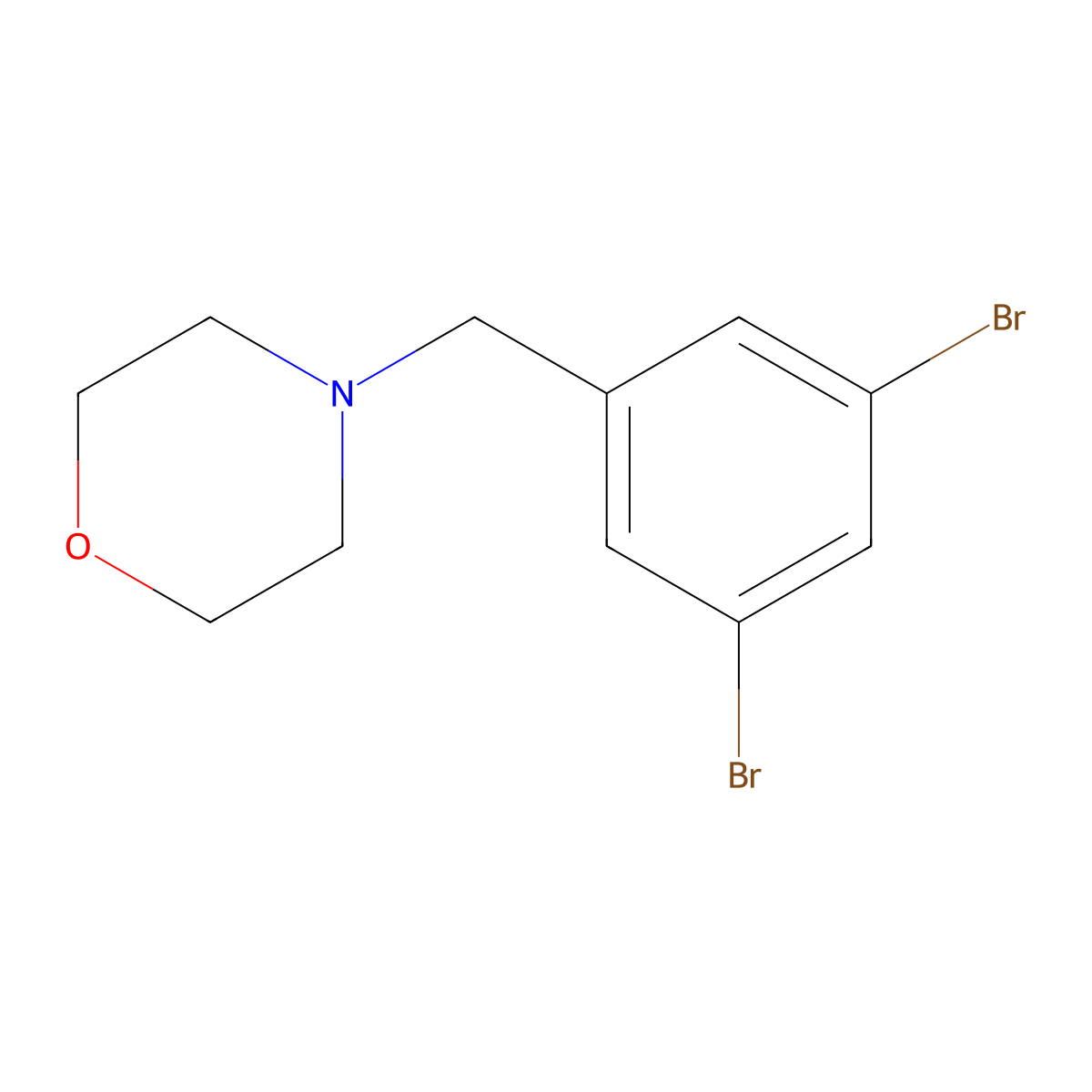 4-(3,5-Dibromobenzyl)morpholine molecular structure, CAS 502140-09-2