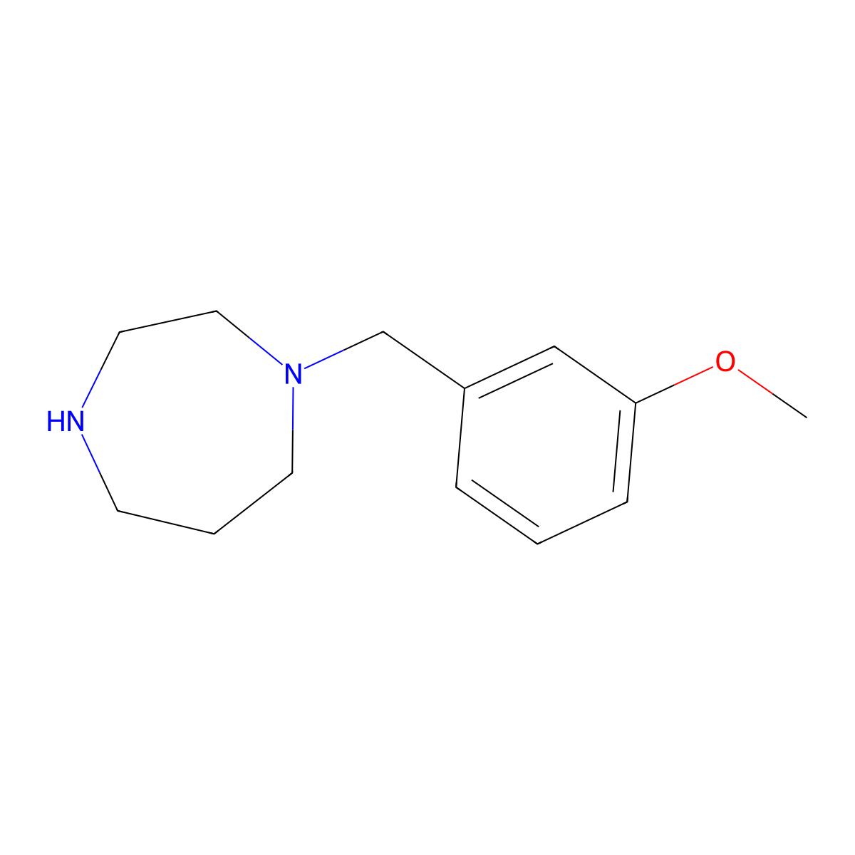 1-[(3-Methoxyphenyl)methyl]-1,4-diazepane molecular structure, CAS 502142-36-1