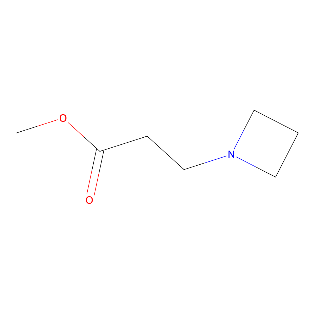 Methyl 3-azetidin-1-ylpropanoate molecular structure, CAS 502144-09-4