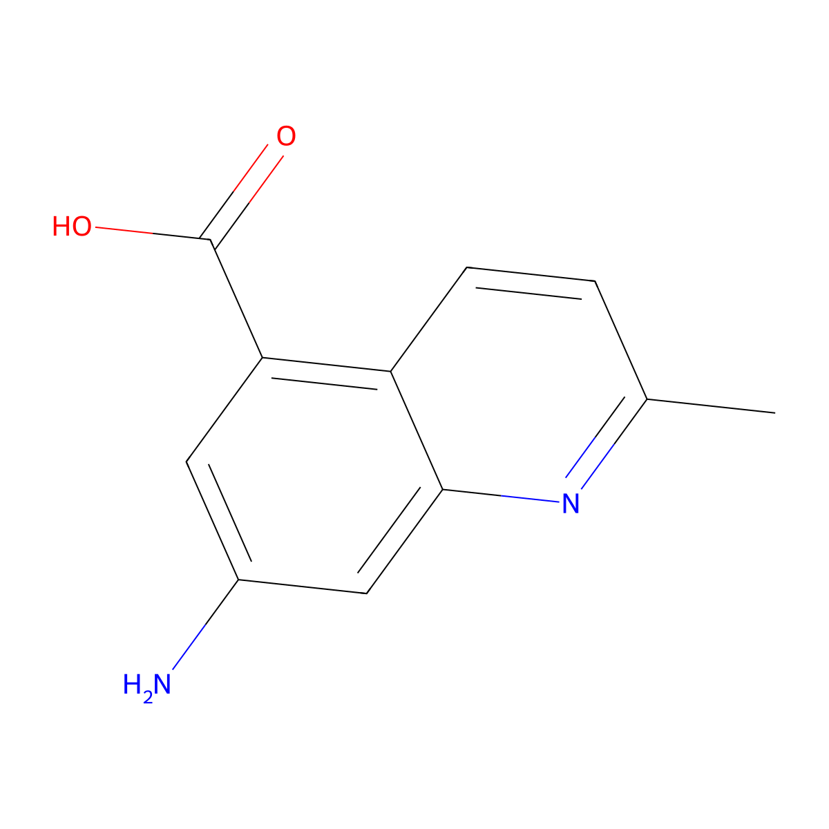 7-Amino-2-methylquinoline-5-carboxylic acid molecular structure, CAS 502172-25-0