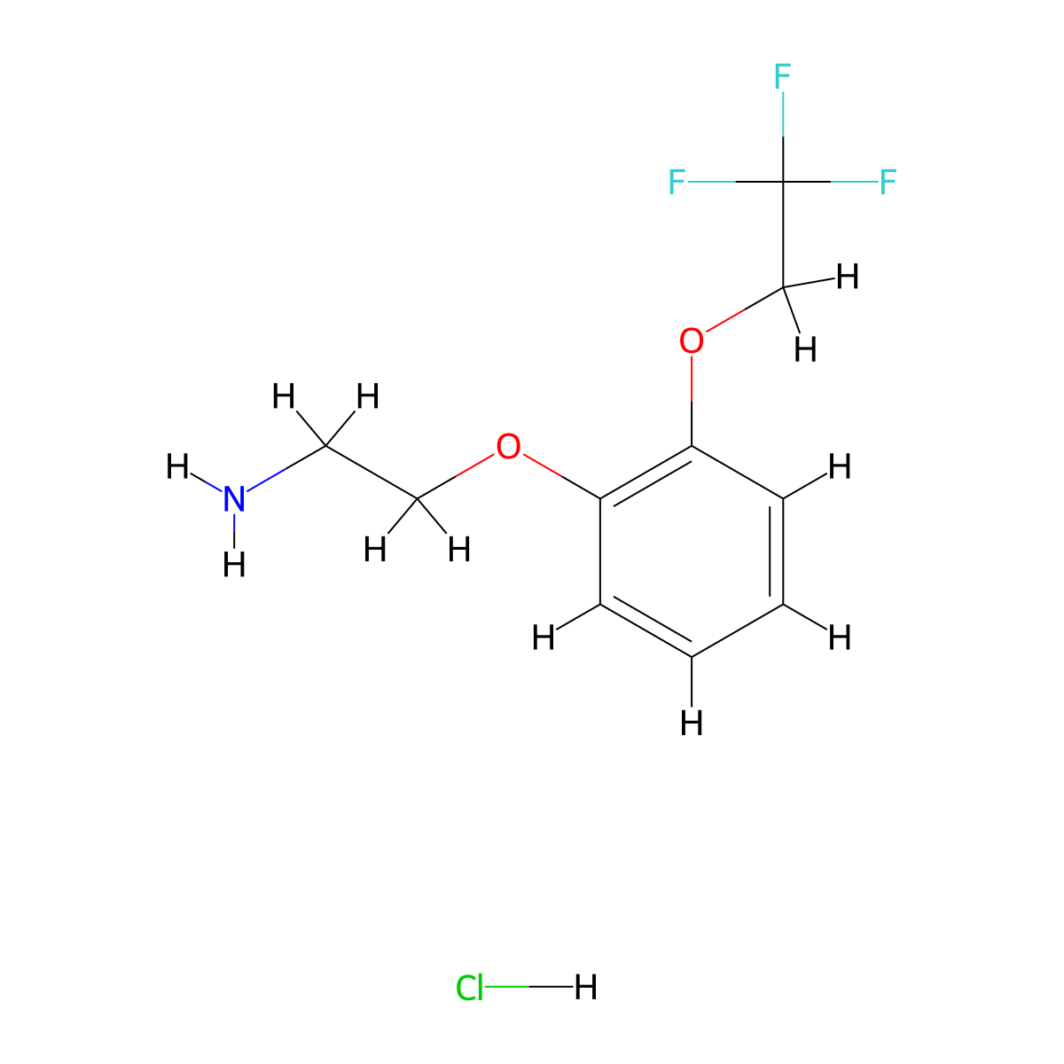 2-(2-(2,2,2-Trifluoroethoxy)phenoxy)ethan-1-amine hydrochloride molecular structure, CAS 502180-66-7