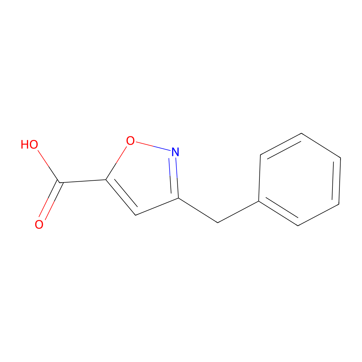 3-Benzyl-1,2-oxazole-5-carboxylic acid molecular structure, CAS 502187-18-0