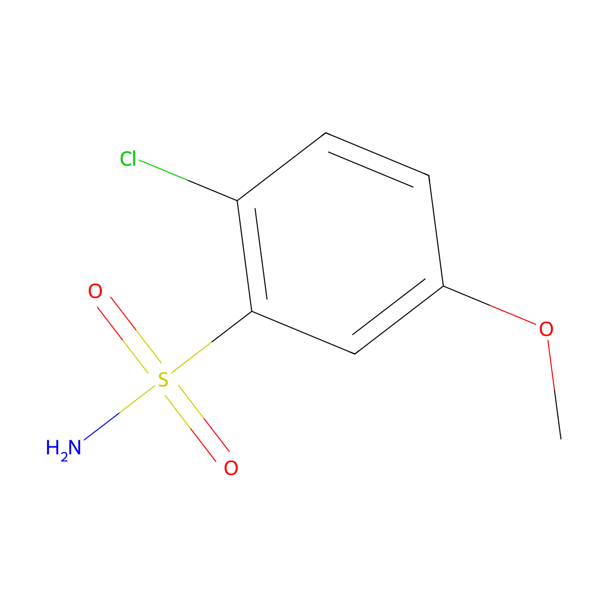 2-Chloro-5-methoxybenzene-1-sulfonamide molecular structure, CAS 502187-53-3