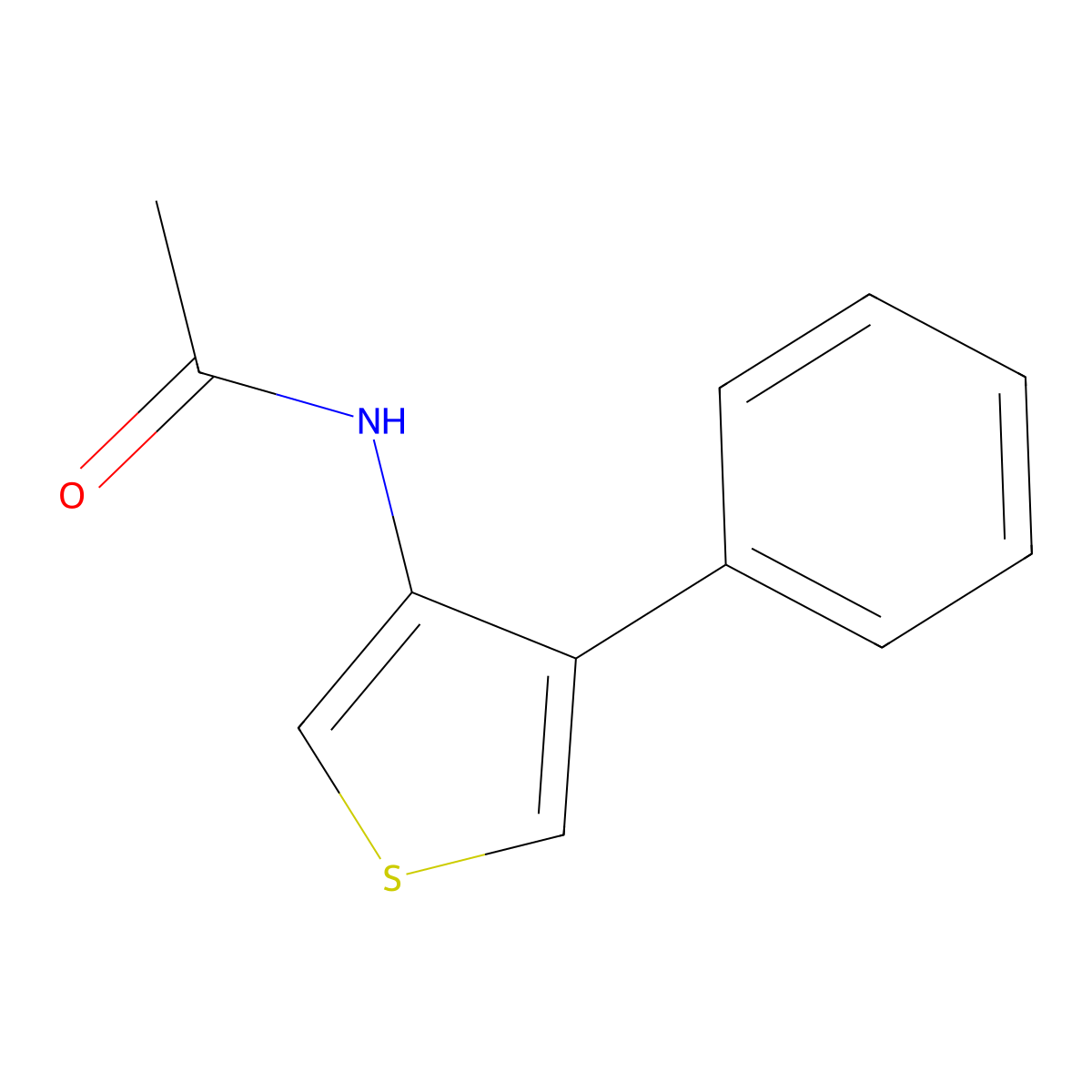 N-(4-Phenylthiophen-3-yl)ethanimidic acid molecular structure, CAS 5022-91-3