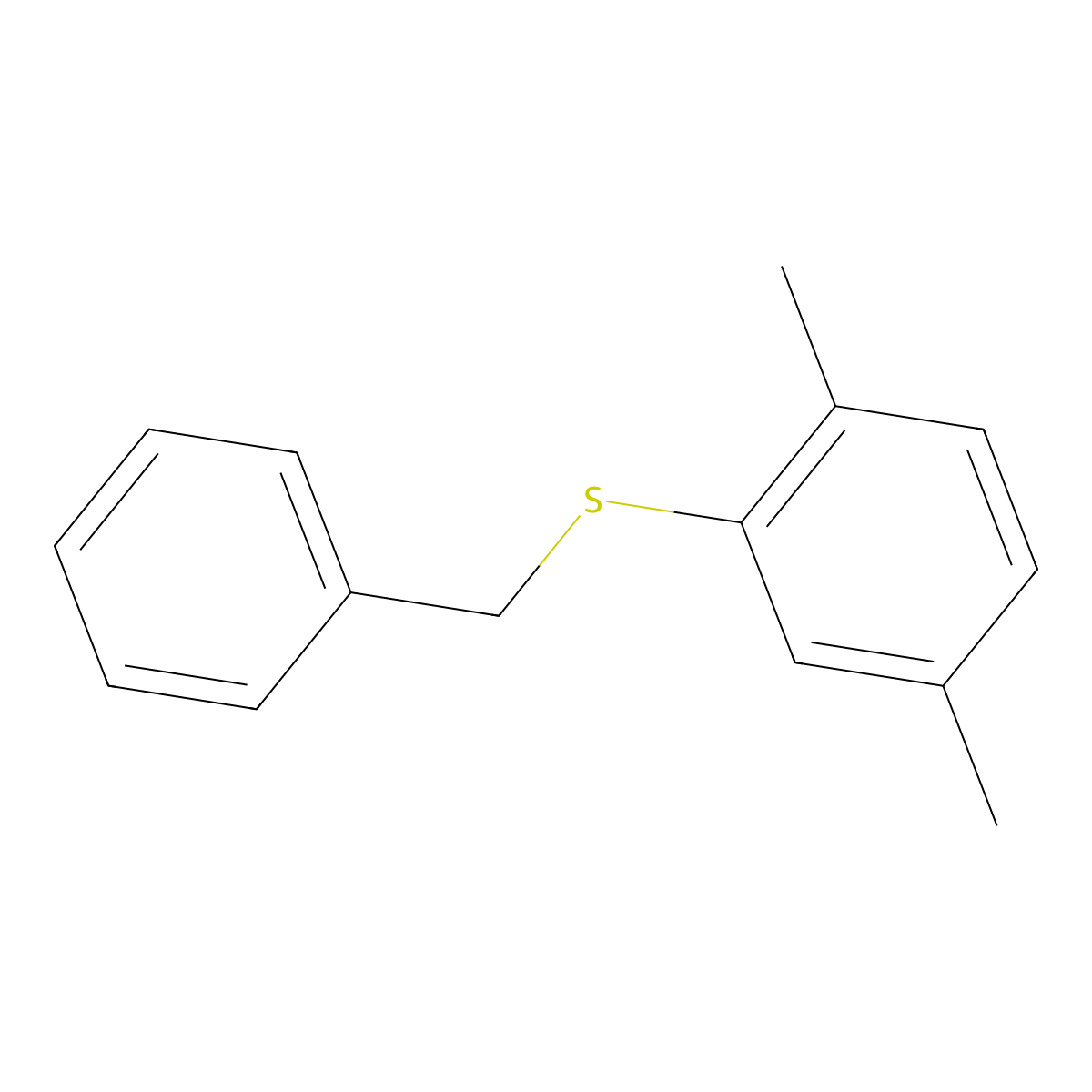 Benzyl(2,5-dimethylphenyl)sulfane molecular structure, CAS 5023-62-1