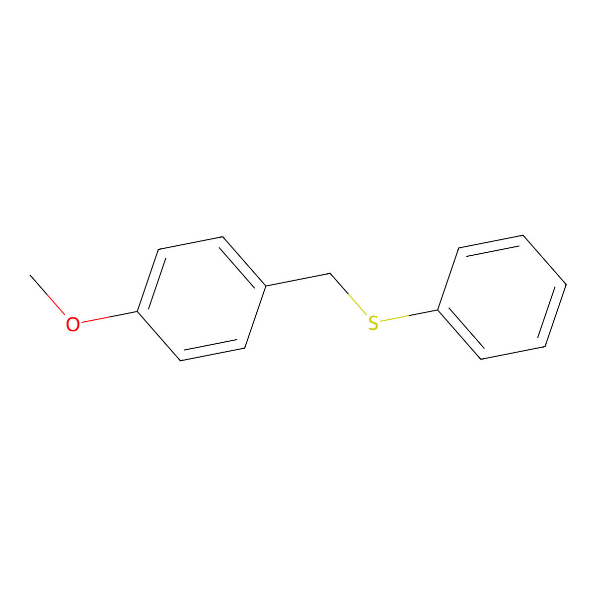 1-Methoxy-4-[(phenylsulfanyl)methyl]benzene molecular structure, CAS 5023-67-6
