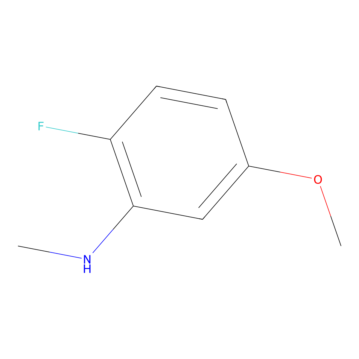 2-Fluoro-5-methoxy-N-methylaniline molecular structure, CAS 502435-25-8