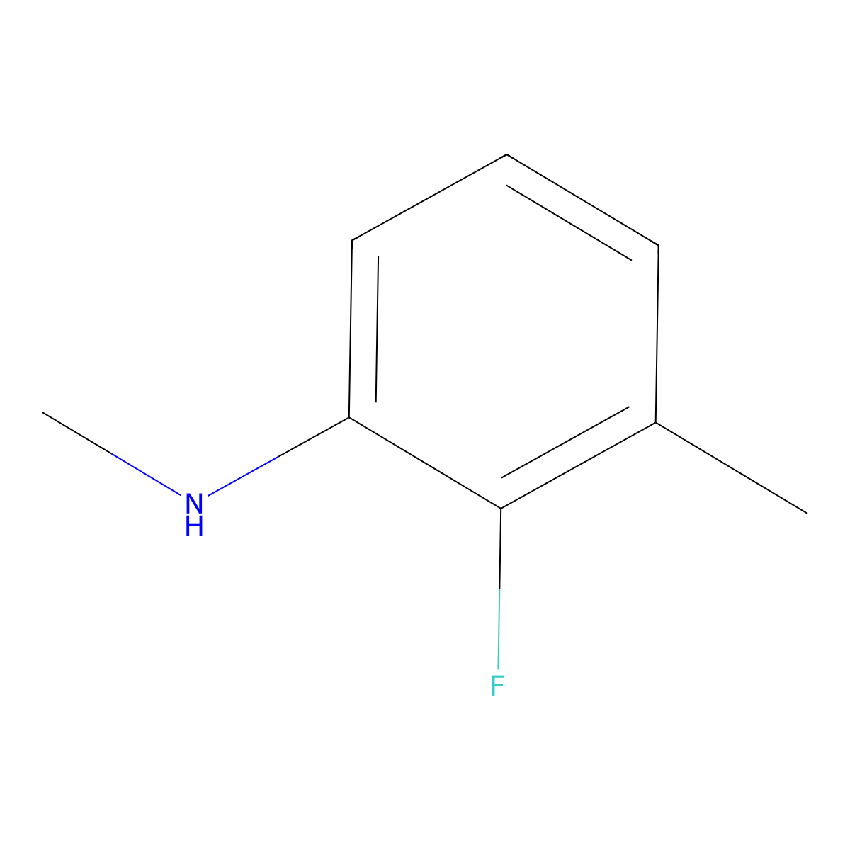 2-Fluoro-N,3-dimethylaniline molecular structure, CAS 502435-27-0