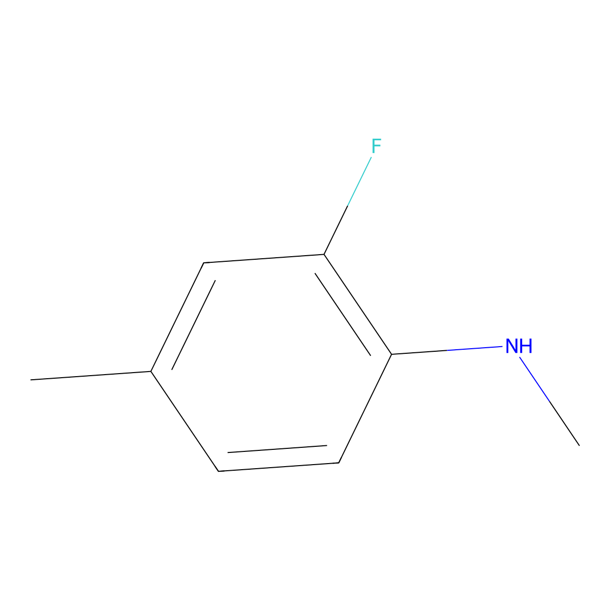 2-Fluoro-n,4-dimethylaniline molecular structure, CAS 502435-32-7