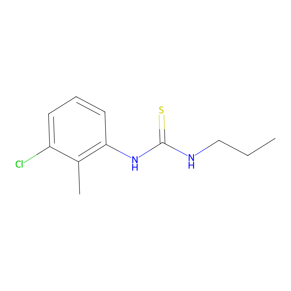 1-(3-Chloro-2-methylphenyl)-3-propylthiourea molecular structure, CAS 502440-36-0