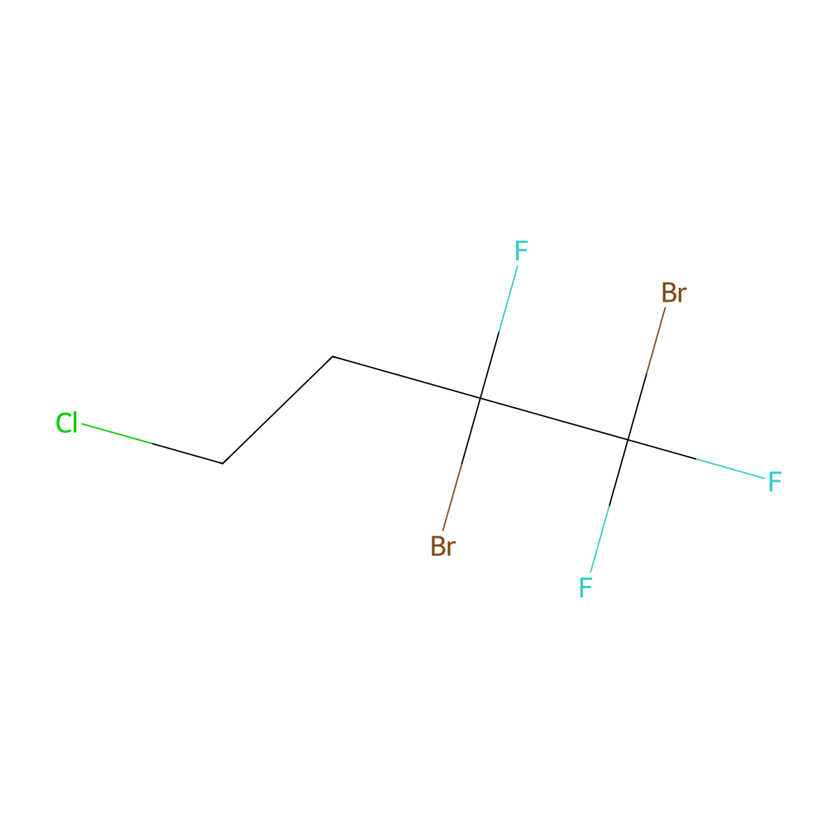 1,2-Dibromo-4-chloro-1,1,2-trifluorobutane molecular structure, CAS 502457-70-7