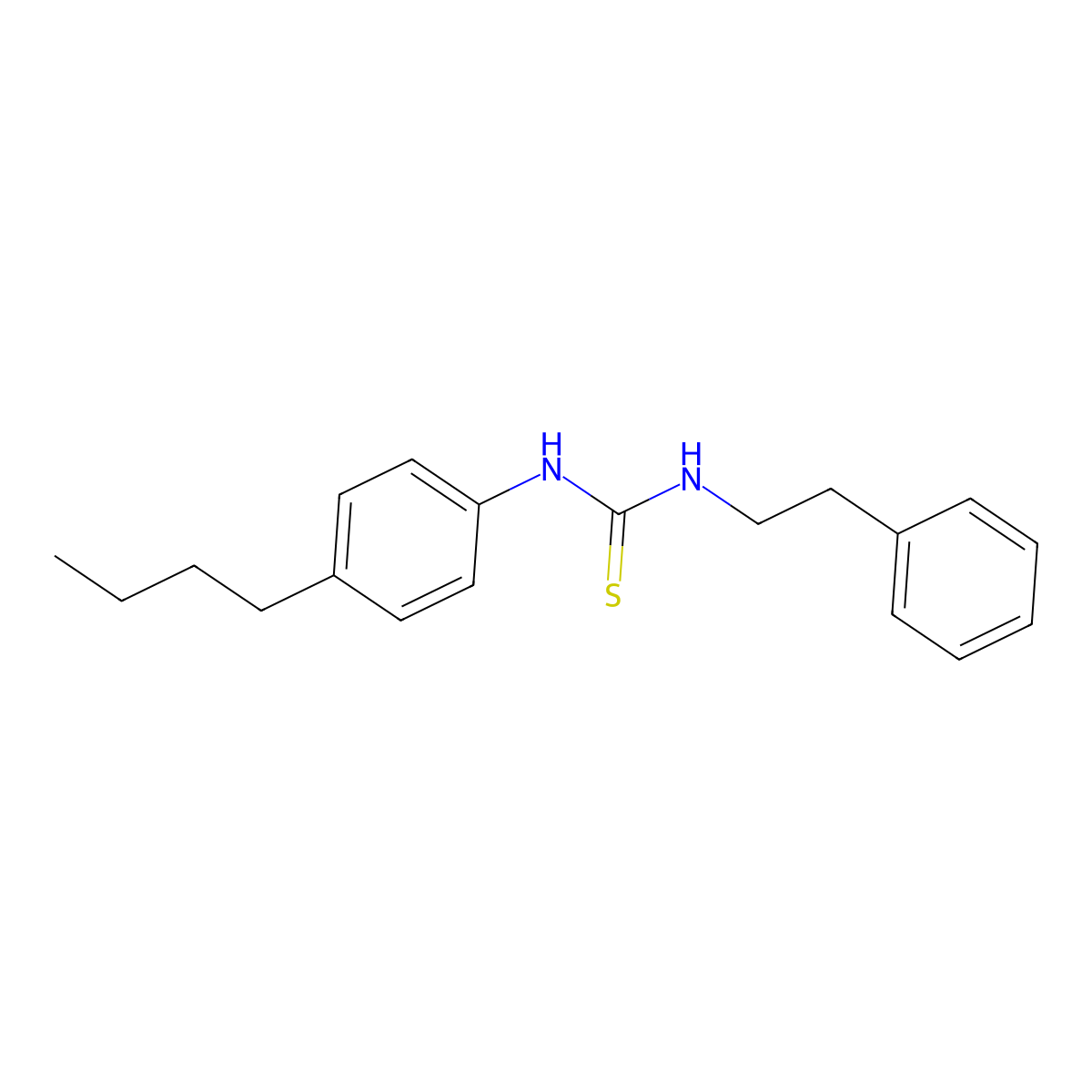 1-(4-Butylphenyl)-3-(2-phenylethyl)thiourea molecular structure, CAS 502479-64-3