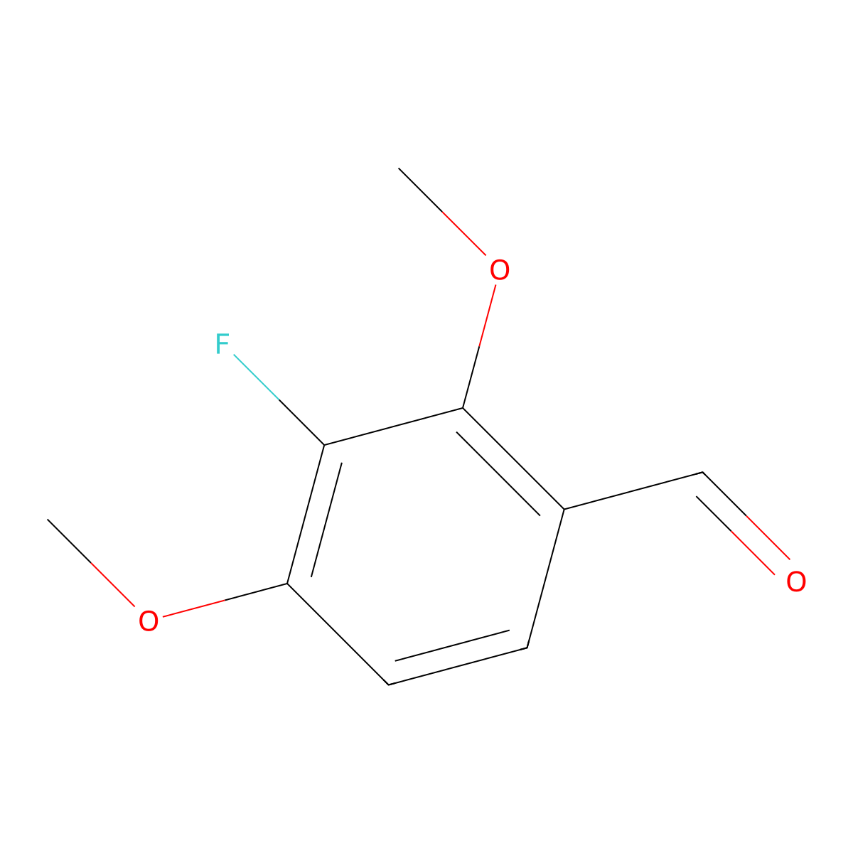 3-Fluoro-2,4-dimethoxybenzaldehyde molecular structure, CAS 502483-90-1