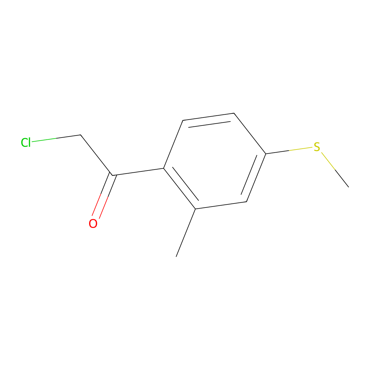 2-Chloro-1-[2-methyl-4-(methylsulfanyl)phenyl]ethanone molecular structure, CAS 502484-70-0
