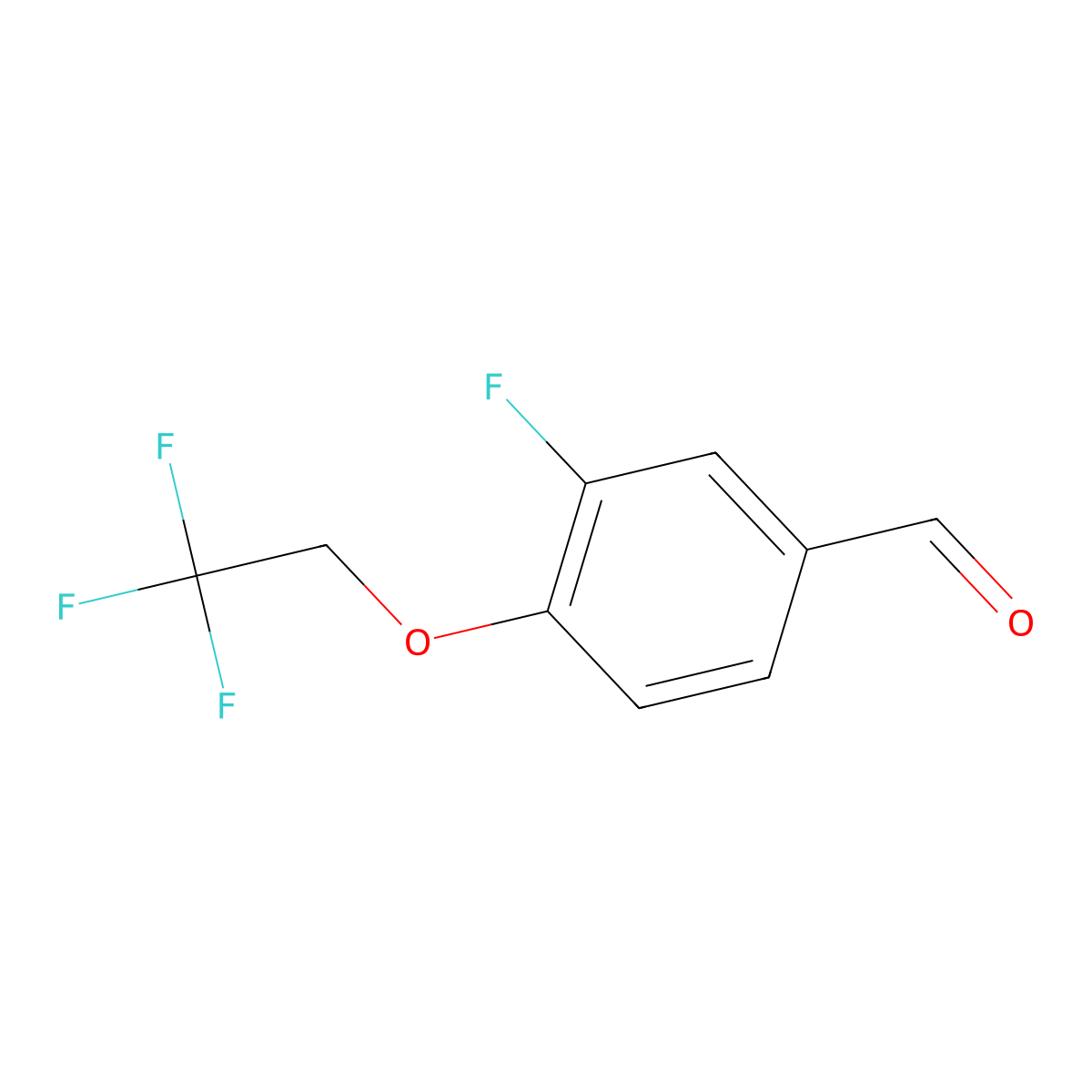 3-Fluoro-4-(2,2,2-trifluoroethoxy)benzaldehyde molecular structure, CAS 502486-73-9