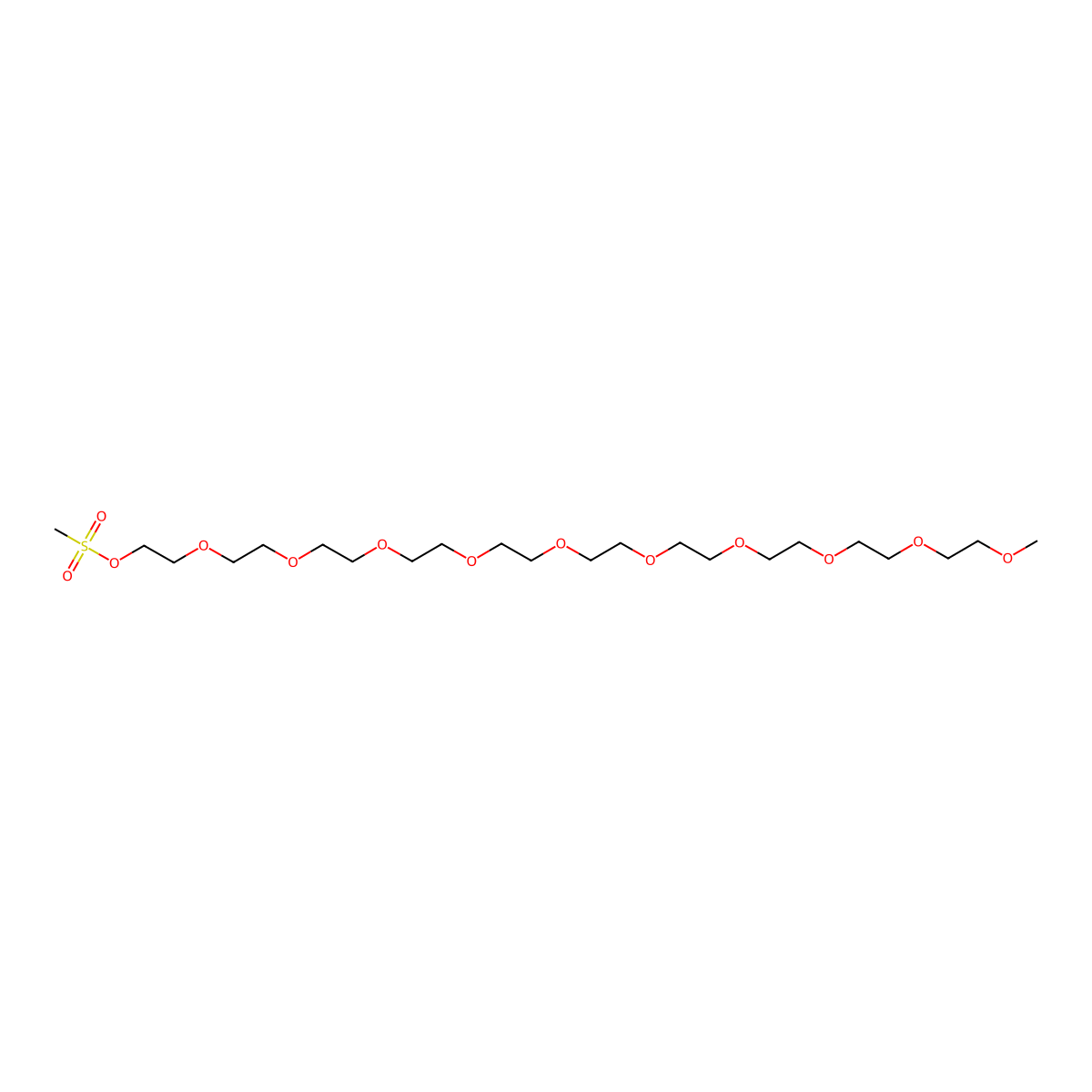 m-PEG11-Ms molecular structure, CAS 502487-25-4