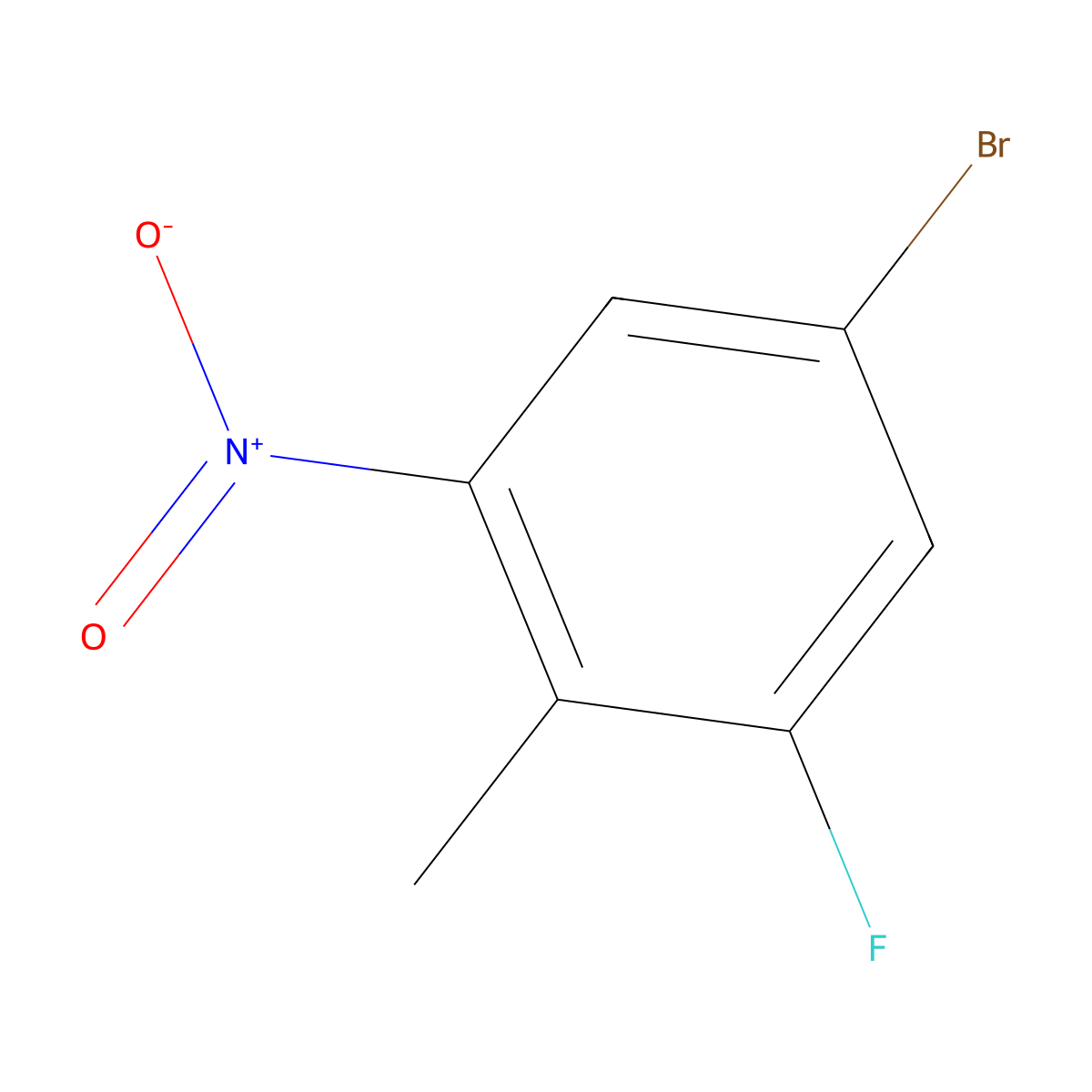 4-Bromo-2-fluoro-6-nitrotoluene molecular structure, CAS 502496-34-6