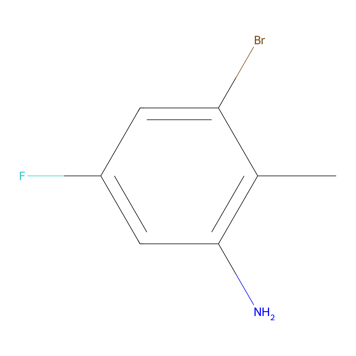 3-Bromo-5-fluoro-2-methylaniline molecular structure, CAS 502496-36-8