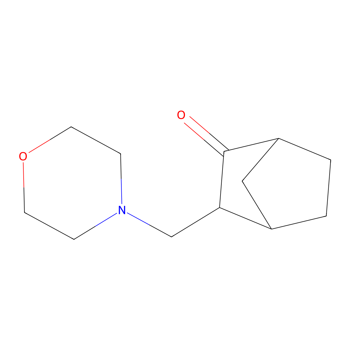 3-(Morpholinomethyl)-2-norbornanone molecular structure, CAS 5025-07-0