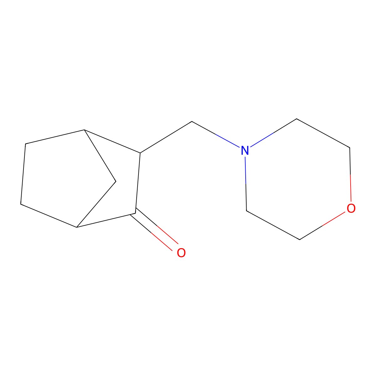 3-(Morpholinomethyl)-2-norbornanone molecular structure, CAS 5025-07-0