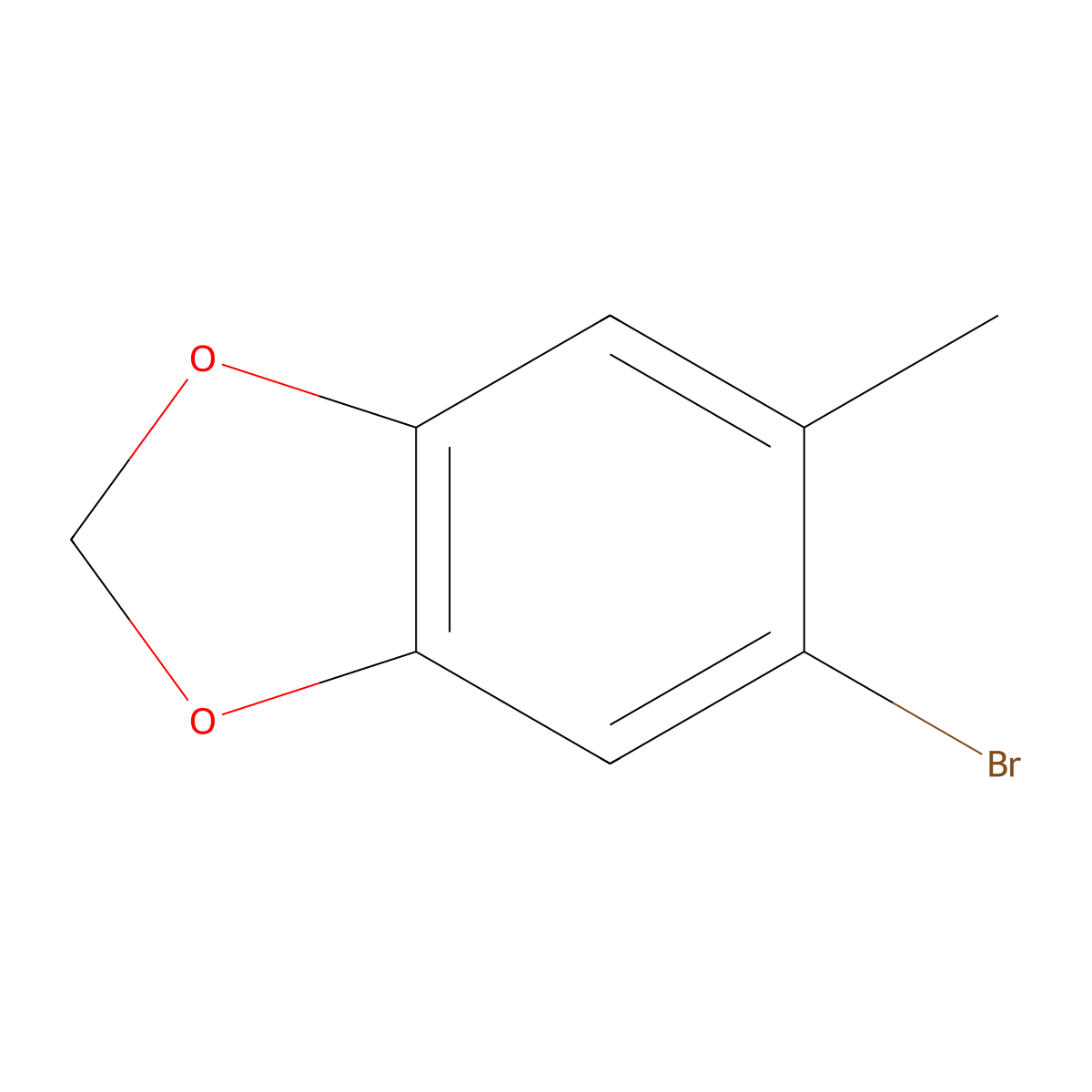5-Bromo-6-methyl-1,3-benzodioxole molecular structure, CAS 5025-53-6