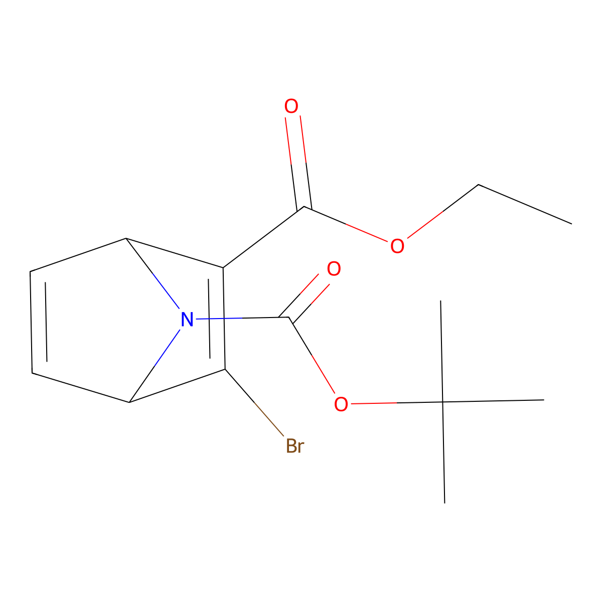 7-tert-Butyl 2-ethyl 3-bromo-7-azabicyclo[2.2.1]hepta-2,5-diene-2,7-dicarboxylate molecular structure, CAS 502506-71-0
