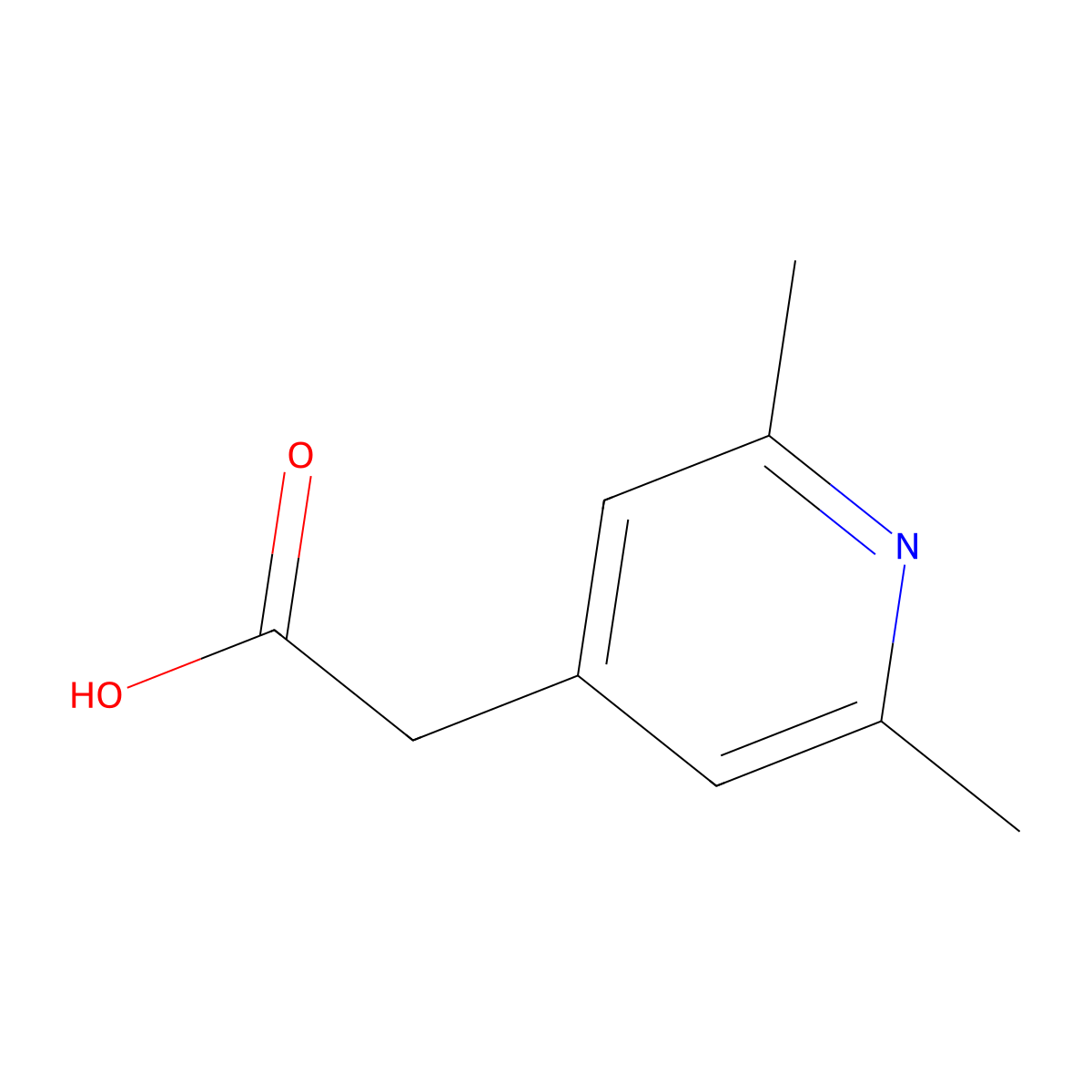 2-(2,6-Dimethylpyridin-4-YL)acetic acid molecular structure, CAS 502508-96-5