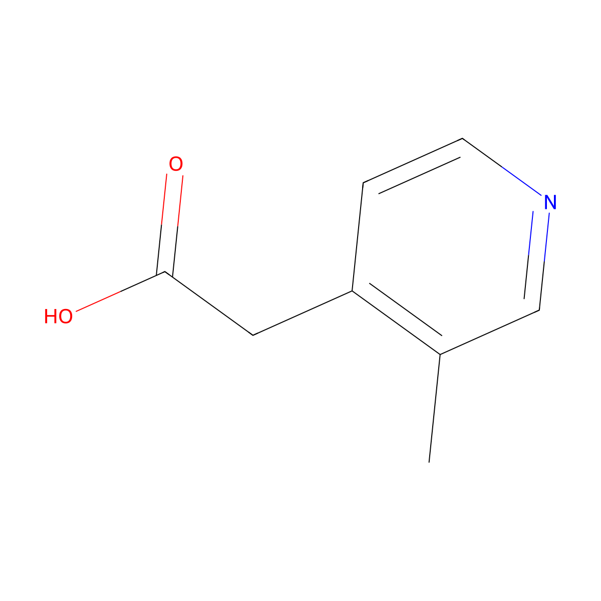 3-Methyl-4-pyridineacetic acid molecular structure, CAS 502508-97-6