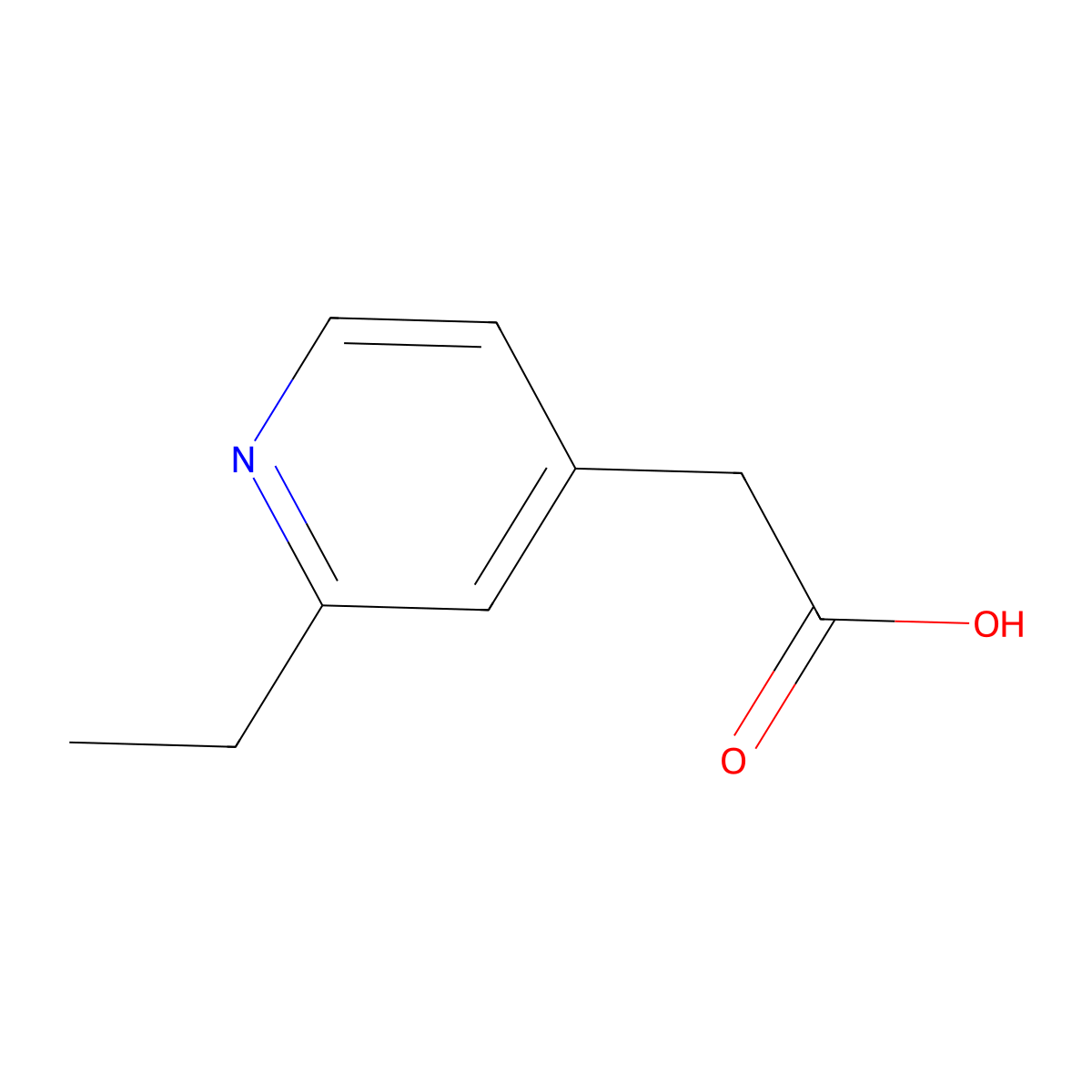 2-(2-Ethylpyridin-4-yl)acetic acid molecular structure, CAS 502508-98-7