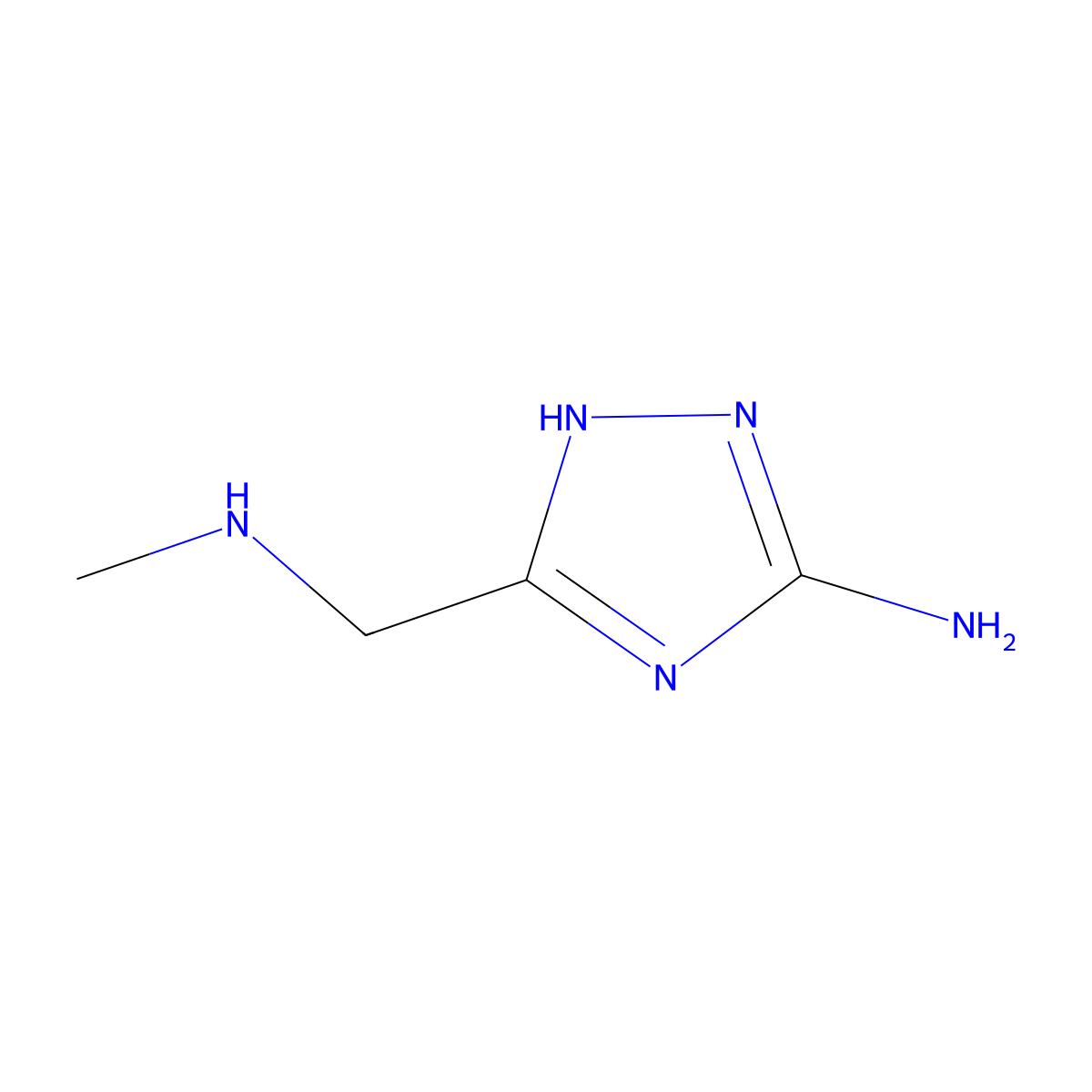 5-[(Methylamino)methyl]-1H-1,2,4-triazol-3-amine molecular structure, CAS 502546-39-6
