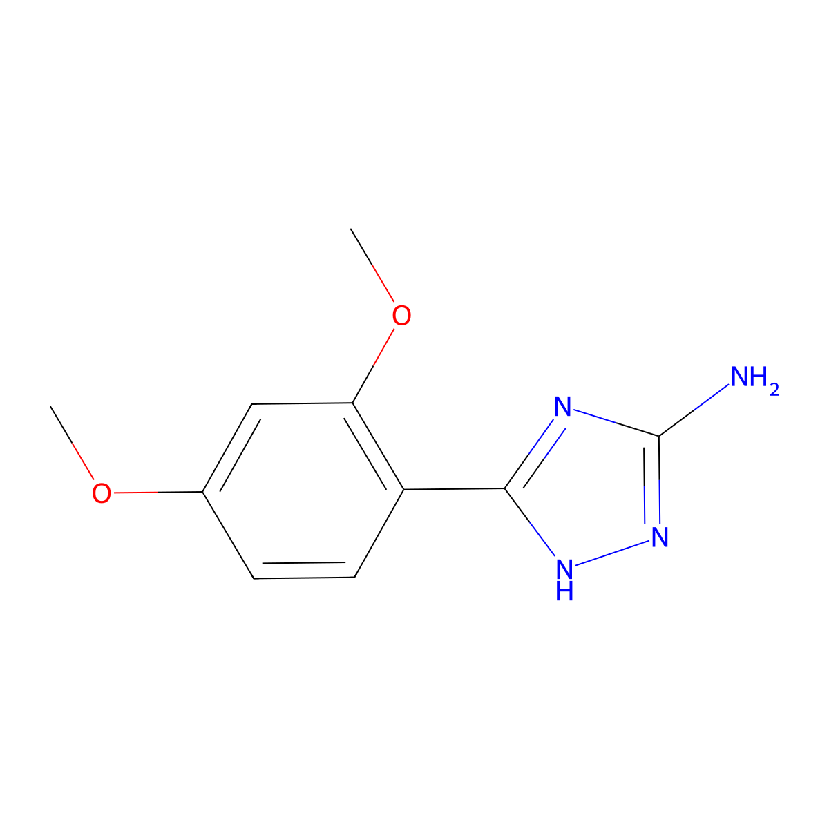 5-(2,4-dimethoxyphenyl)-4H-1,2,4-triazol-3-amine molecular structure, CAS 502546-42-1