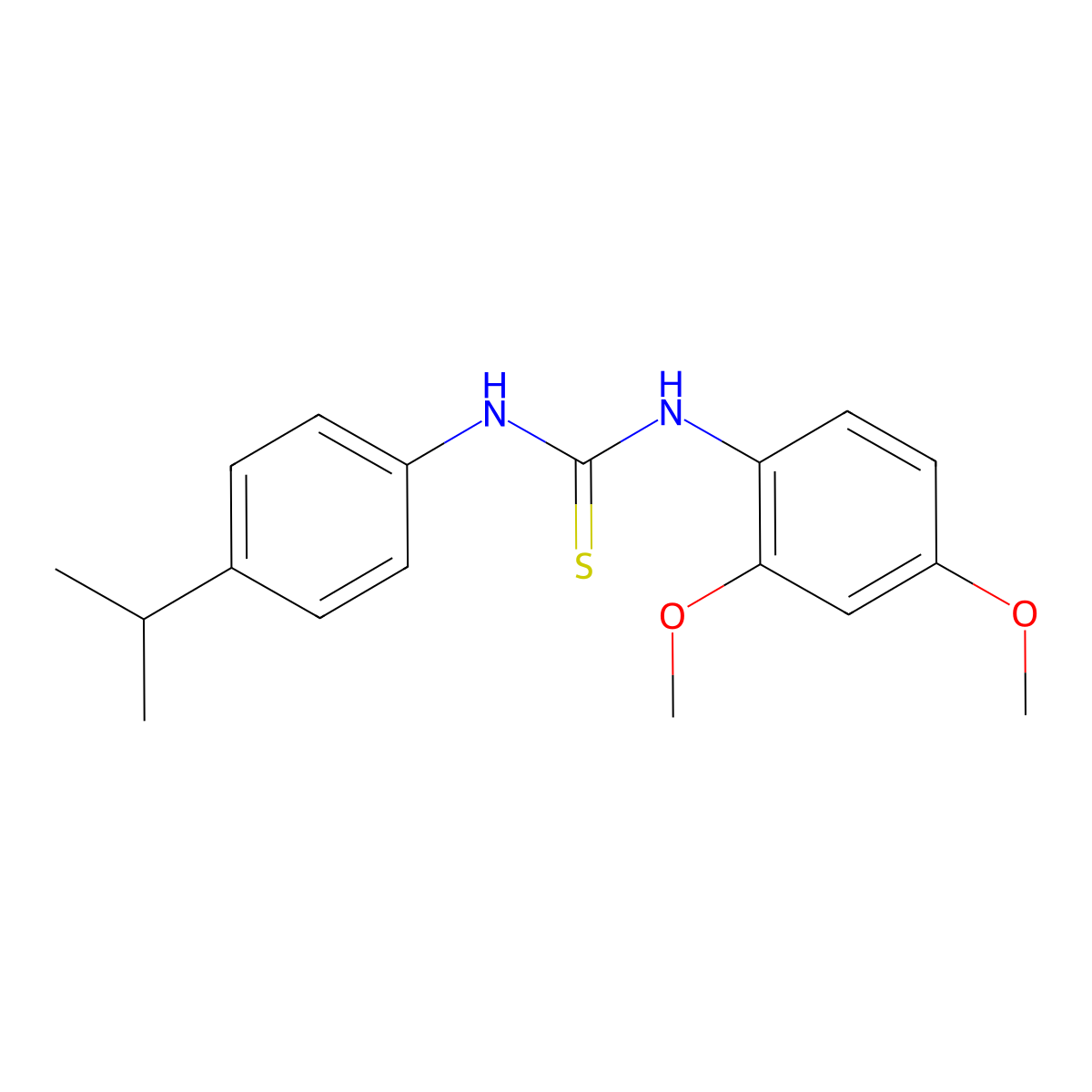 1-(2,4-Dimethoxyphenyl)-3-(4-propan-2-ylphenyl)thiourea molecular structure, CAS 502559-97-9