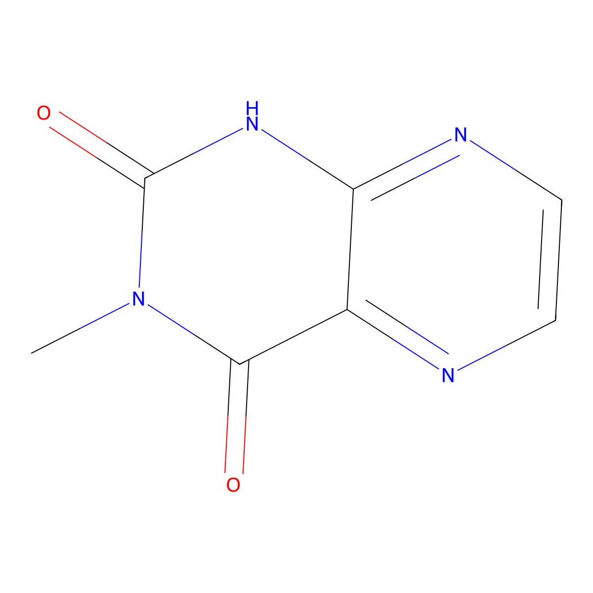 3-methyl-1H-pteridine-2,4-dione molecular structure, CAS 50256-19-4