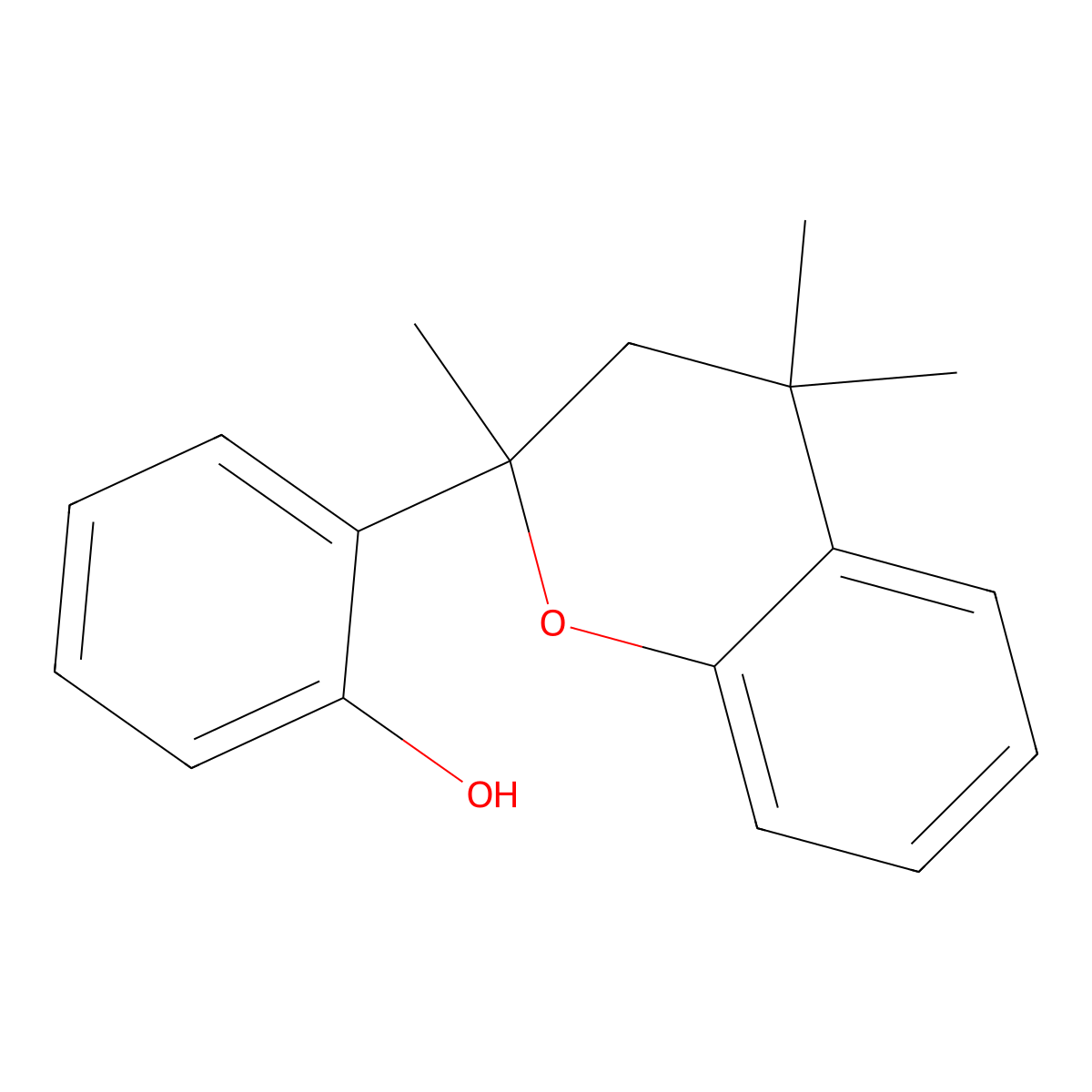 2-(2,4,4-trimethyl-3H-chromen-2-yl)phenol molecular structure, CAS 5026-12-0