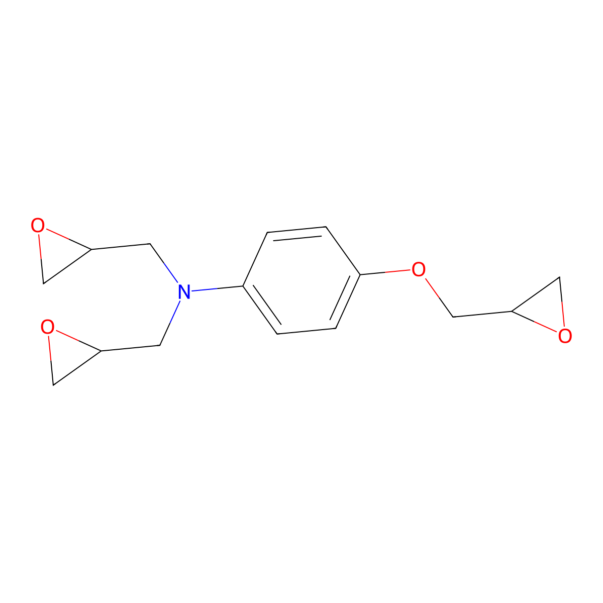 4-(Diglycidylamino)phenyl glycidyl ether molecular structure, CAS 5026-74-4