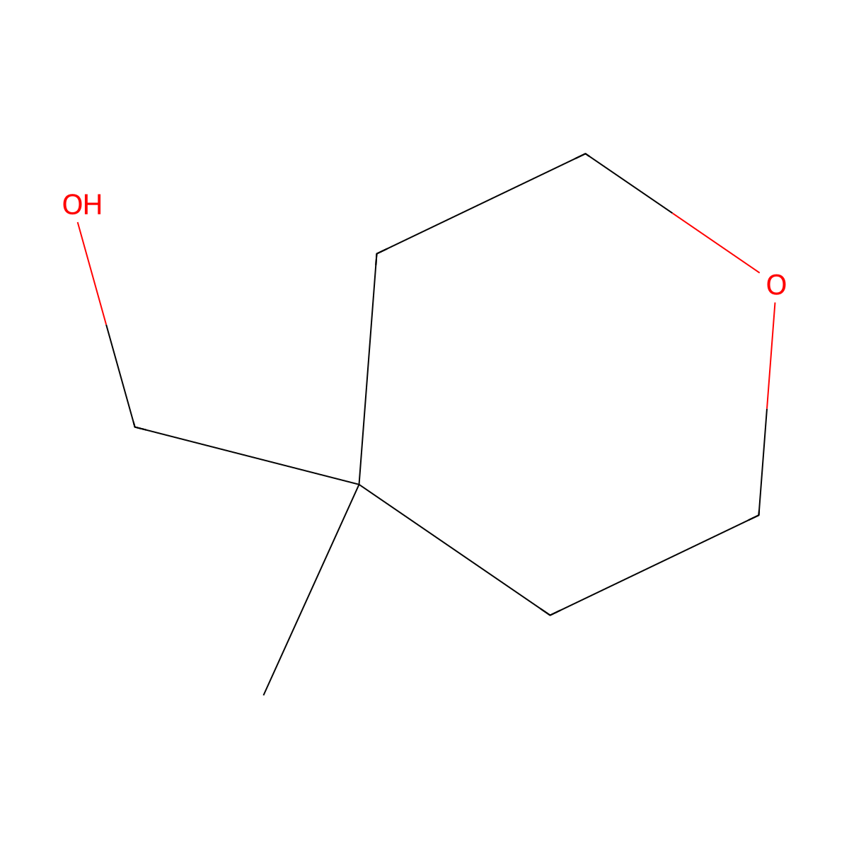 (4-Methyloxan-4-yl)methanol molecular structure, CAS 502609-47-4
