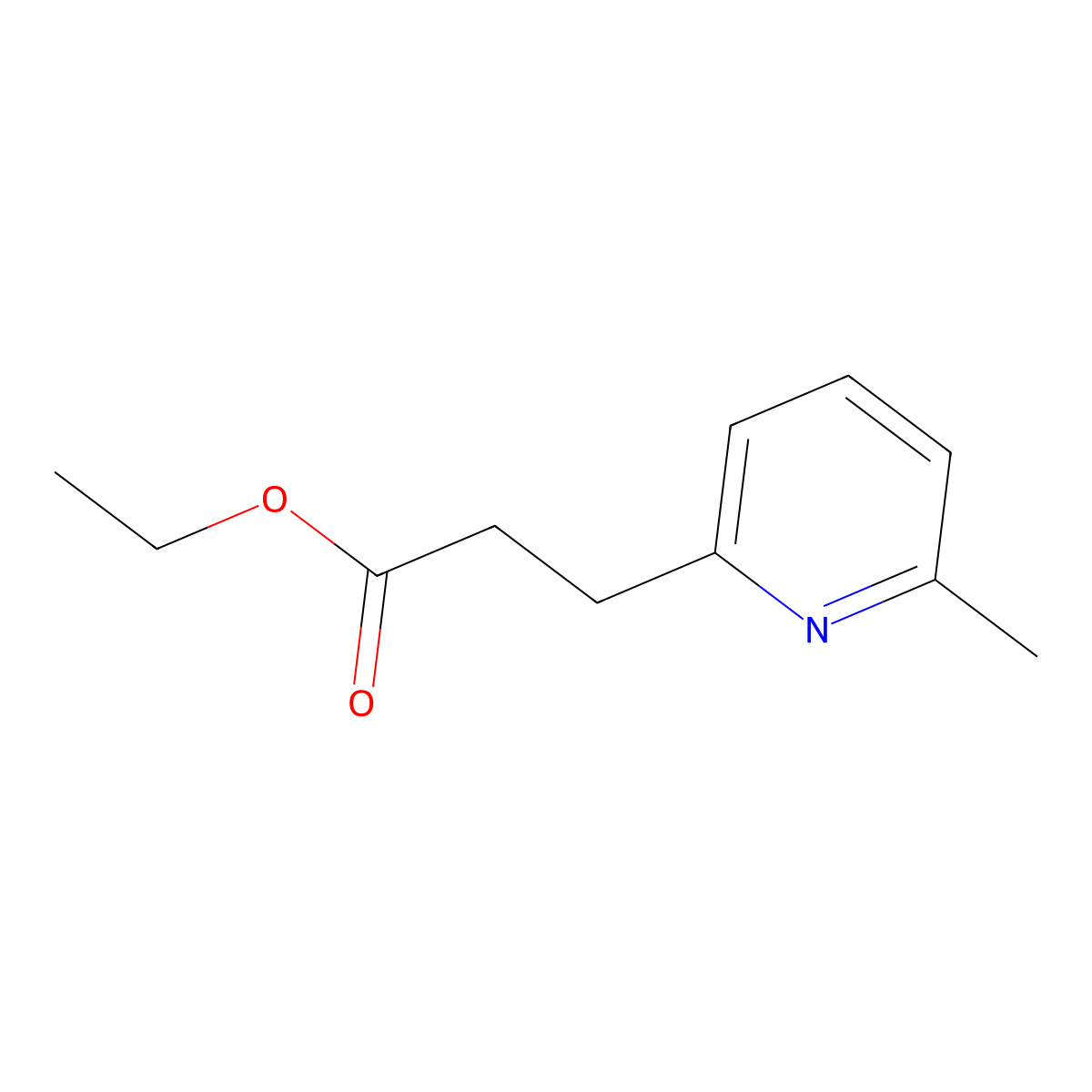 Ethyl 3-(6-methylpyridin-2-yl)propanoate molecular structure, CAS 502609-55-4