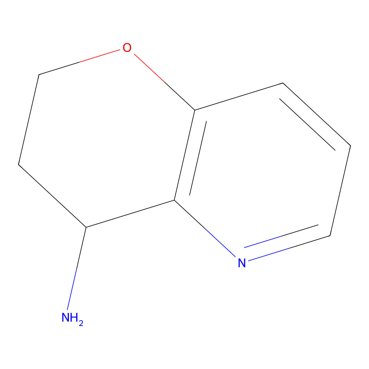 2H,3H,4H-pyrano(3,2-b)pyridin-4-amine molecular structure, CAS 502612-49-9